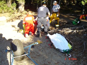 Medical call on beach