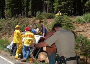vehicle roll over and extrication